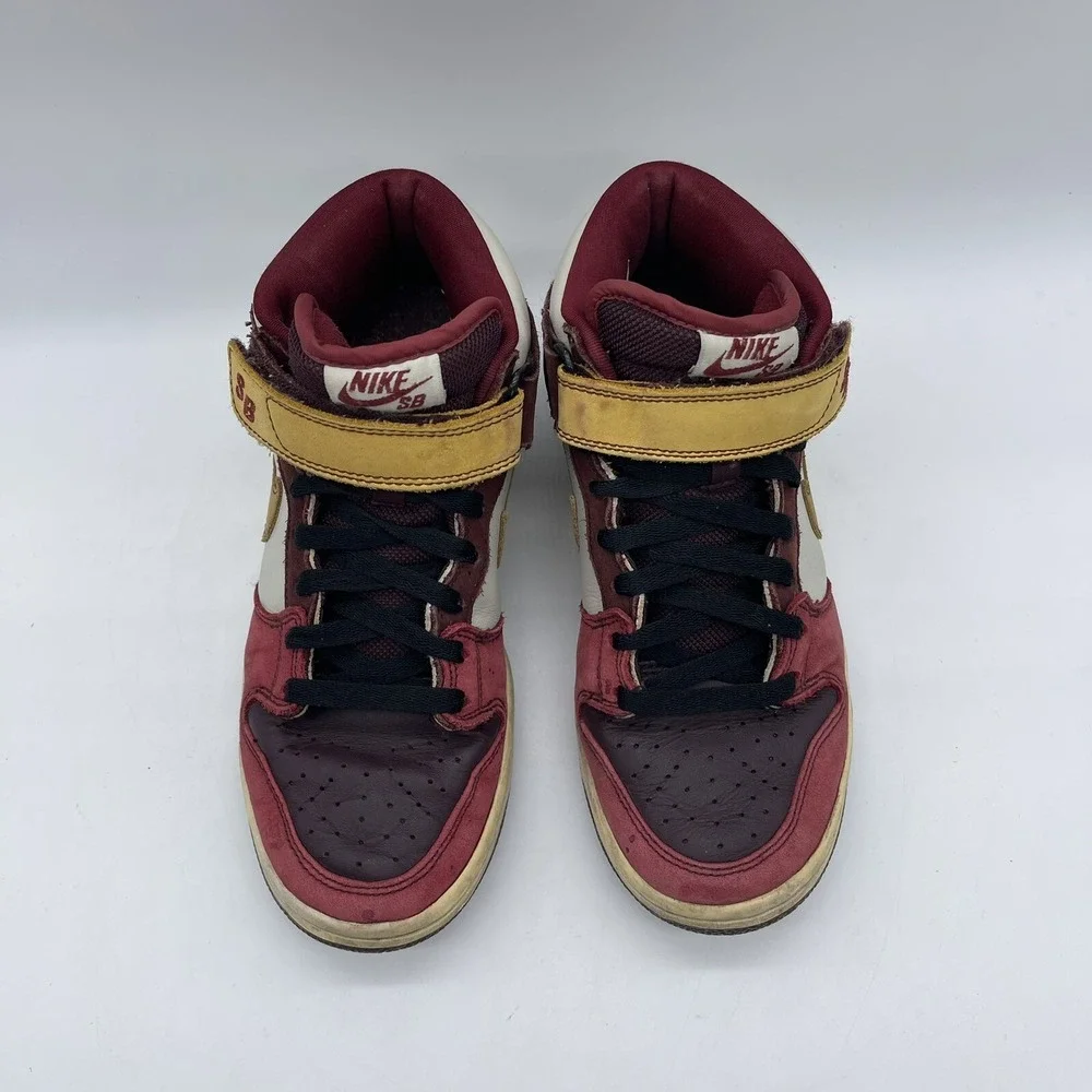 NikeSB Dunk Mid Pro Youth Size 6 Sneakers 314383-671  'Deep Burgundy Bronze'